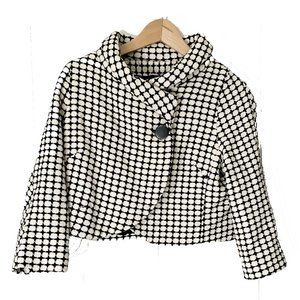 Black and White "Jackie O" Swing Jacket